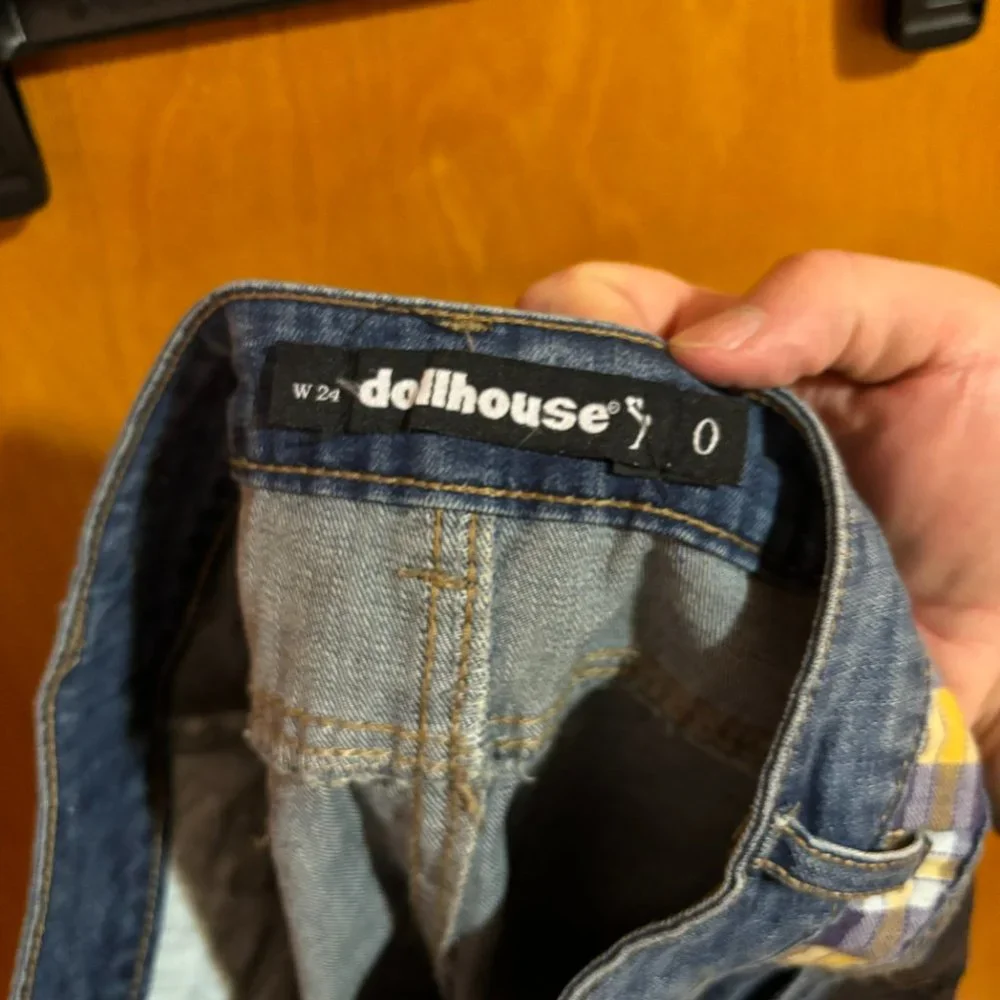 Dollhouse Denim Mini Skirt Blue Yellow Size‎ 0 W24
